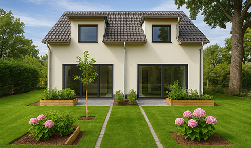 New-build semi-detached house in Berlin-Falkenberg - incl. PV system and wallbox! Move in from August 2025!