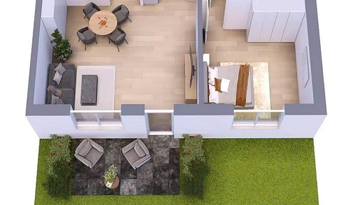 2-Zimmer-Neubau Wohnung zur Miete mit Carport und Stellplatz