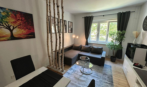 Luxurious, newly furnished 2-room apartment with view of green inner courtyard - first occupancy, top location