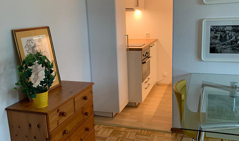 Weekend driver/commuter: 1-room apartment with fitted kitchen near the Rhine in Neuss