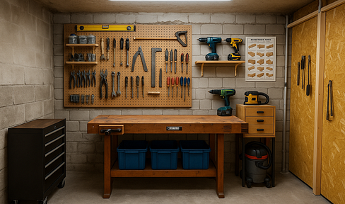 Workroom / technical room / storage room / WC & power supply
