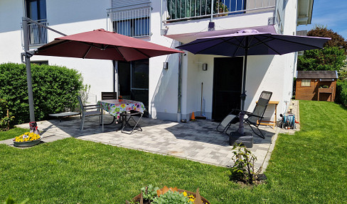 Stylish 2-room apartment with garden, terrace & garage in Garching/Alz - KfW-55 & top furnishings