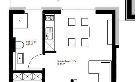 First occupancy: Exclusive 1.5 room penthouse, roof terrace, EBK, bathroom