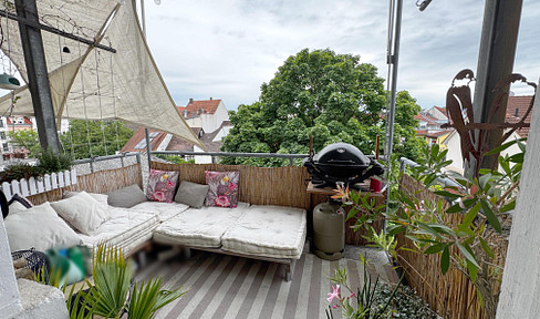 Tasteful, modernized 3-room apartment with balcony in Rastatt
