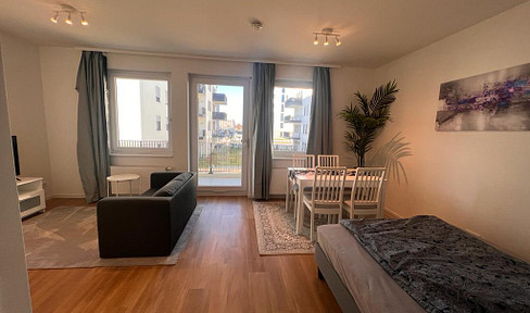 Fully equipped apartment in modern building (built in 2020) with balcony & excellent connections to the airport