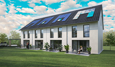 New build terraced end house in the upcoming development area - KFWG eligible, incl. basement and PV system!