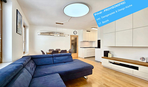 Private/ commission-free - 70m² condominium in the 17th district incl. garage space & designer kitchen