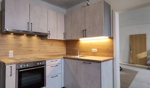 2-room apartment on the 1st floor with fitted kitchen, XXL roof terrace, guest WC