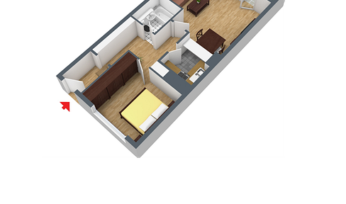 2 room apartment in well-kept MFH + (if desired) parking space