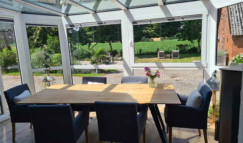 Lovingly renovated remaining farmstead with practice/adjoining apartment, barn and optional 11.4 ha of farmland