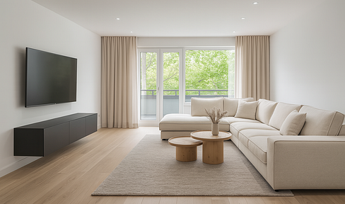 Family-friendly first occupancy: 3-room dream with double loggia in Bogenhausen
