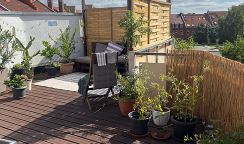 Stilvolle 2 Raumwohnung mit offenem Wohnzimmer + Maisonette Etage und großer Dachterasse