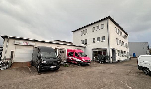Workshop, craft business premises, and storage space - 190 m2, plus office space - 196 m2 - excellent location in Leinfelden.