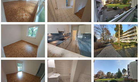 Beautiful bright 3-room apartment with dining area centrally located in the green area of Wiesbaden, 2 balconies