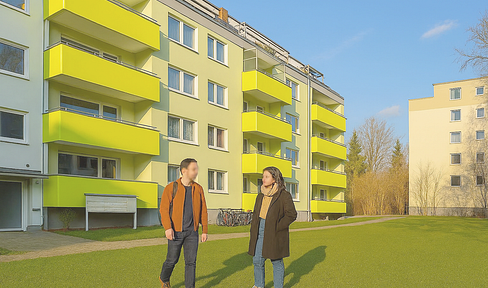 Helle möblierte 2-Zimmer-Wohnung mit Einbauküche in Karlsfeld