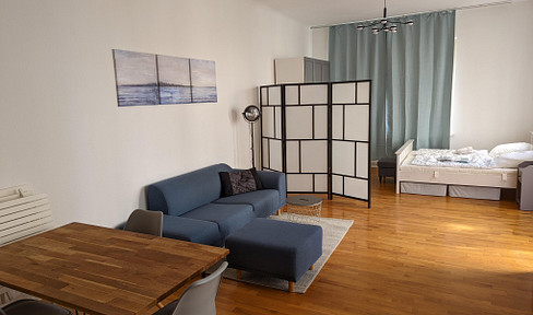 Möblierte Souterrain Loft-Wohnung