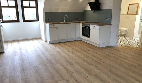 Traumhafte komplett sanierte 3-Zimmer DG-Wohnung mit Garten