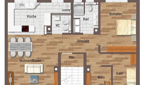 Moderne 4-Zimmer Wohnung mit Balkon und Klimaanlage