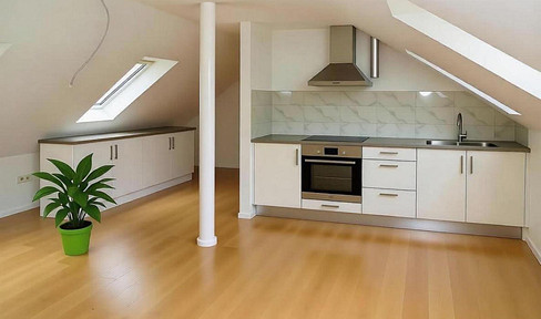 Sehr helle, moderne DG- Wohnung in kleiner Einheit, ca. 90m² Grundfläche mit Garten und Stellplatz