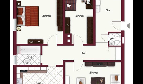 3 room apartment with balcony