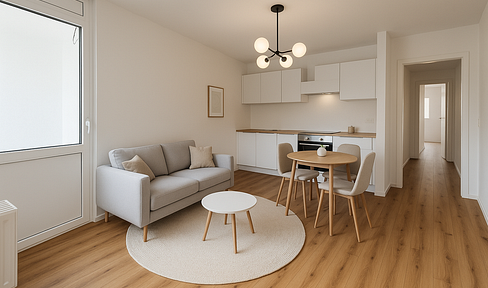 First occupancy after renovation: Furnished 2-room apartment in Cologne-Mülheim
