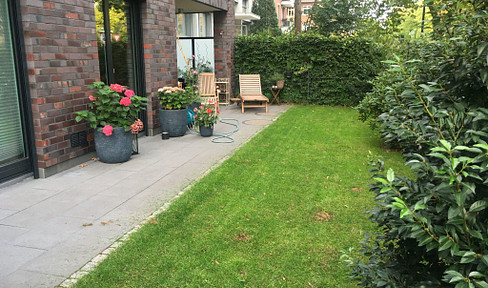 Courtagefreie, moderne 3 Zi. Erdgeschosswohnung mit 90m² und großer Terrasse/Garten + TG Stellplatz!