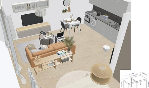 FIRST MOVING IN Laim: 1-room apartment with kitchen!