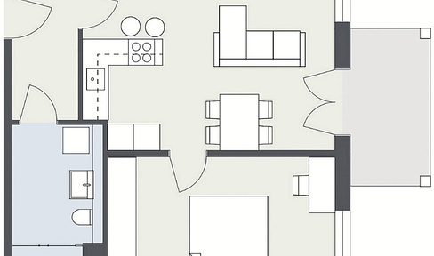 2-room new-build apartment with terrace & private garden