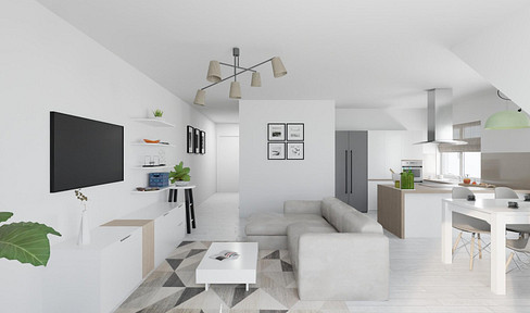Spacious 4.5-room maisonette in Ergenzingen - balcony, underground parking space & living on 2 levels