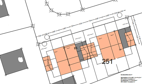 Baugrundstück z.B. für ein Einfamilienhaus mit 853 m² oder DHH ab ca. 200 m² ab 199.500 Euro