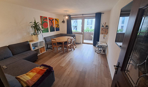 3-Zimmer-Hochparterre-Wohnung mit Südwestbalkon