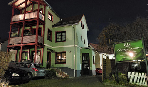 ZENTRUM BAD TABARZ: SCHÖNE 4-5-RAUM- WOHNUNG + BALKON, SANIERTES 4FH, 1.OG, 2xKfz
