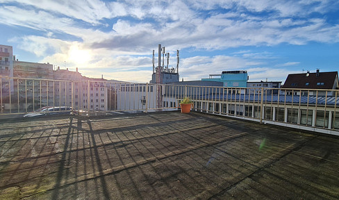 Helle renovierte 2 Zimmer Wohnung mit Dachterrasse im Heusteigviertel