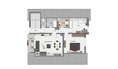 3-room apartment in Geislingen-Binsdorf for rent with immediate effect