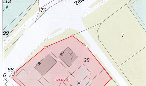 2200sqm building plot Resthof Seelscheid directly on Zeithstraße