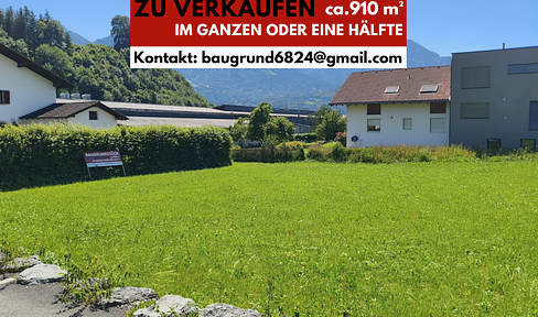 Beautiful building plot in the middle of Schlins for sale as a whole or divided