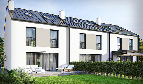 New construction of three modern terraced houses - stylish, efficient and future-proof
