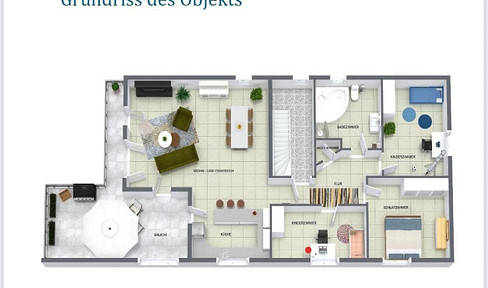 Light-flooded 4-room apartment with large south-facing balcony