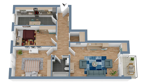 3½-room raised first floor apartment with south-facing balcony in E-Kettwig - freshly renovated & barrier-free!