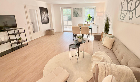 Available immediately: 3-room apartment with terrace near the beach