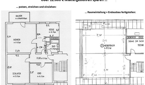 3,5-Zi-Whg mit Balkon + EBK samt weiteren DG-Räumen + Bad im Rohbau, in freundlichem MFH in HN