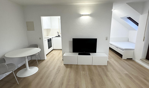 Bright 1.5-room top floor apartment with far-reaching views Markgröningen furnished & available immediately - near Bosch