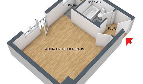 ideal für Student*in - zentral, modern, hell, ruhig