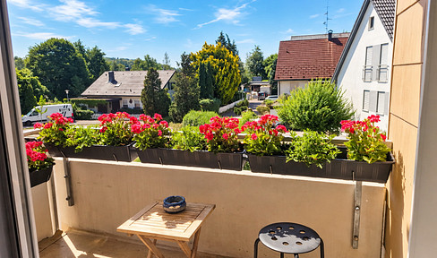 A property with a balcony, parking space, elevator, and a well-designed layout.