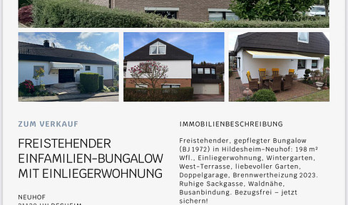 Detached single-family home bungalow with granny apartment