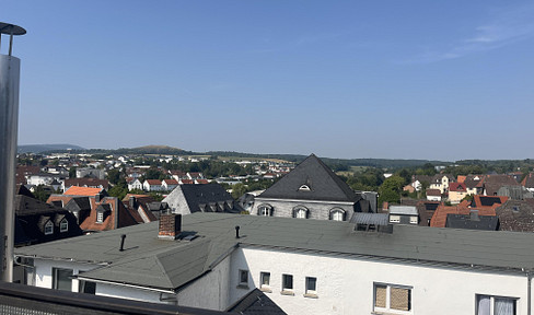 Completely renovated & air-conditioned: 2-room apartment with conservatory and Taunus view in Usingen