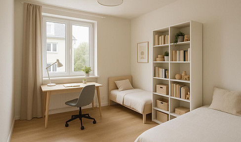 Exclusive 4-room apartment in Frankfurt-Harheim +garden+kitchen!