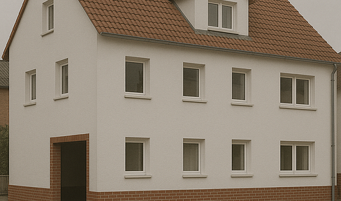 Detached house with extension