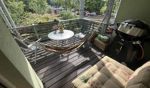 Perfect for study or work - flat with 2 bedrooms and a huge balcony