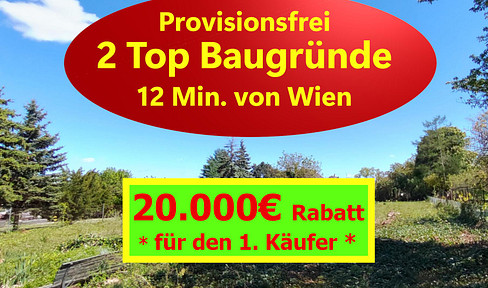 2 Baugründe *20.000€ RABATT* provisionsfrei